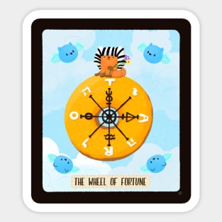 Dessert Tarot card-The Wheel of Fortune Sticker